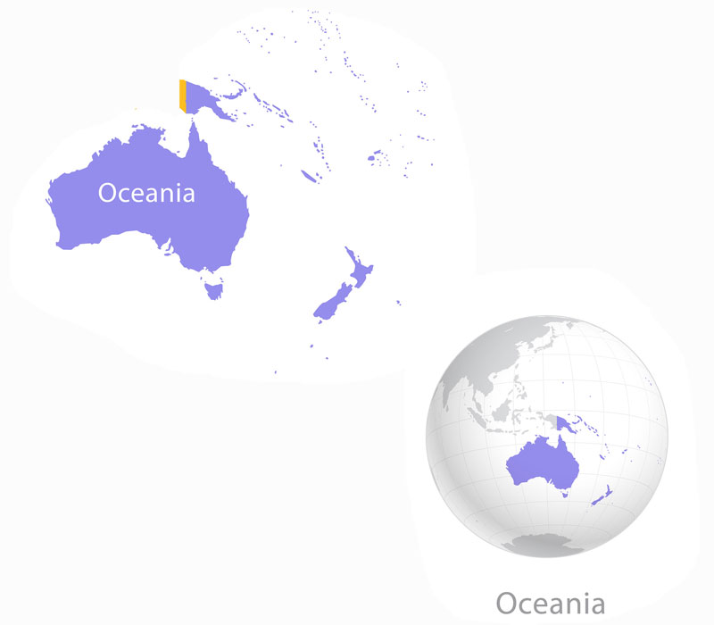 Carte de l'Océanie