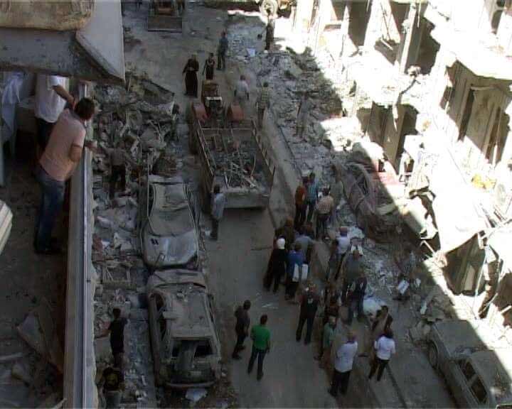 Devastation in Aleppo, Syria