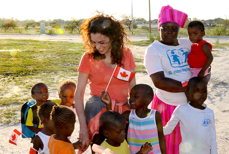 SOS children welcoming Amanda Martinez