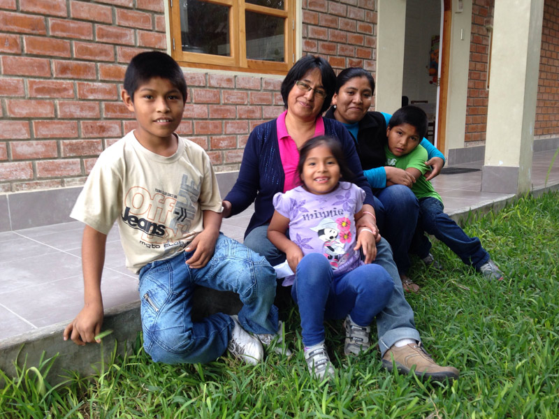 Daniel and his new SOS family in Pachacamac, Peru