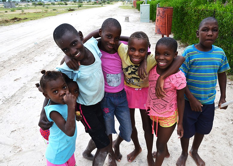 SOS children posing for a picture