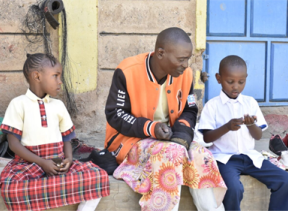 single father in Kenya is determined to ensure the safety and wellbeing of his children 