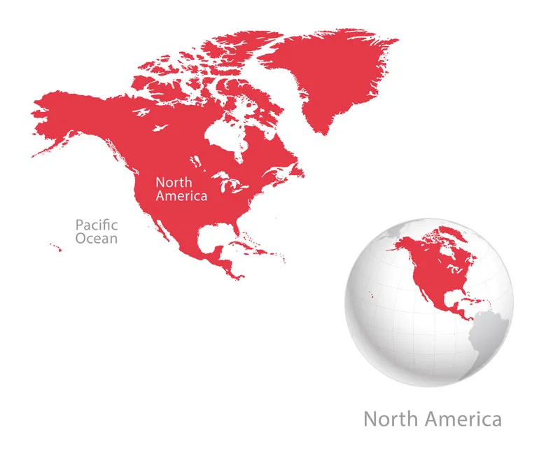 Map of North America